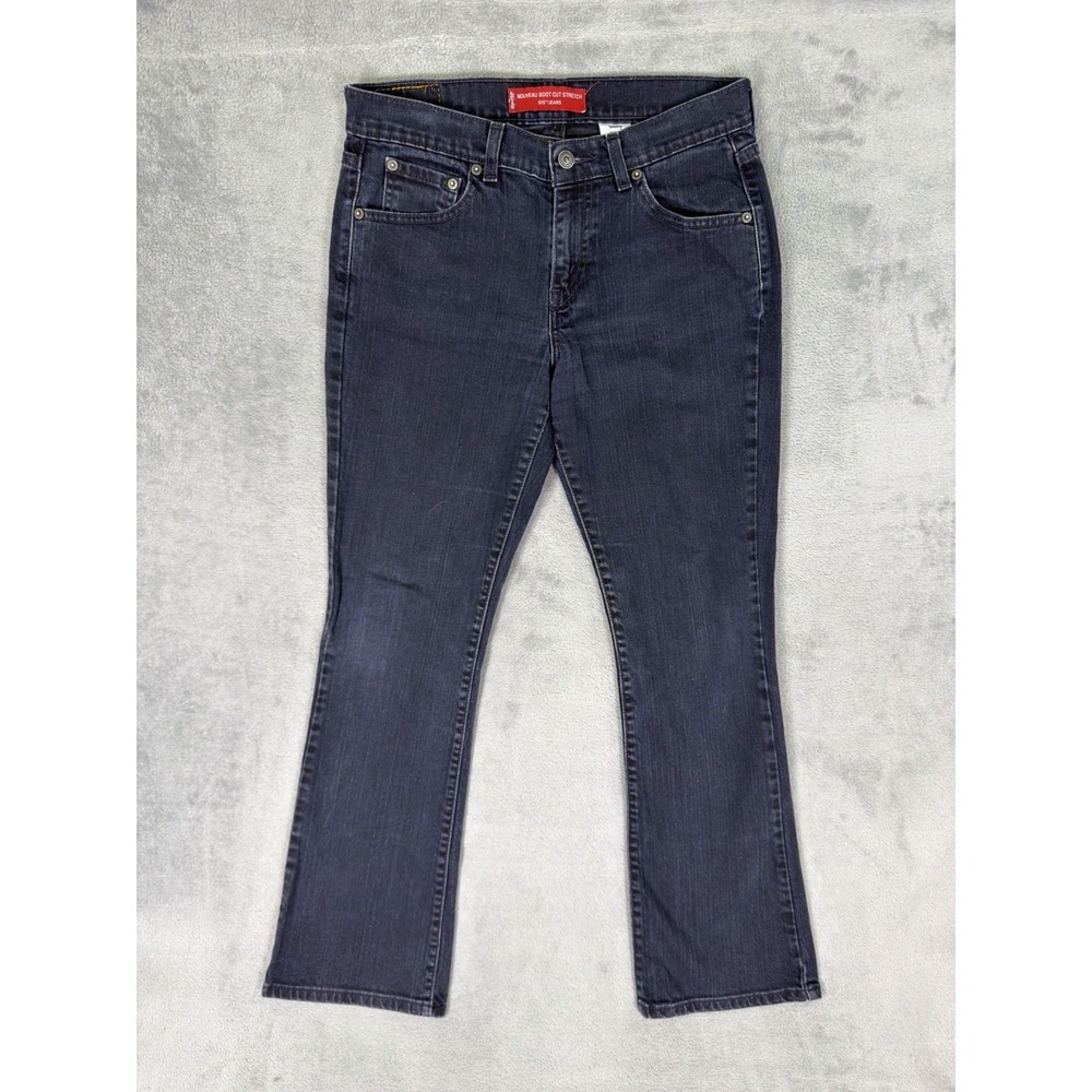 Levis 515 Jeans Womens 6 Blue Dark Wash Denim Mid Rise Nouveau Bootcut Stretch‎